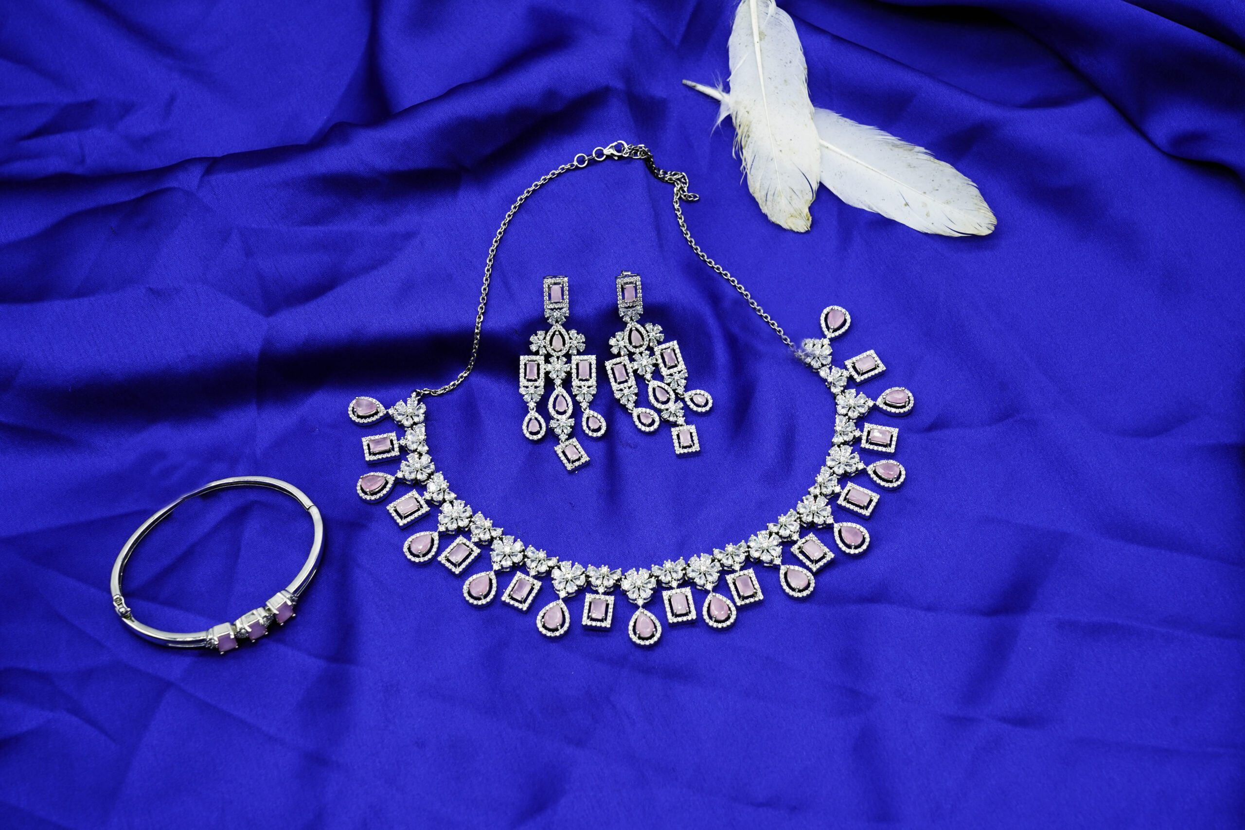 Sterling Silver Necklace With Bracelet : Sara Gandevikar Jewellers